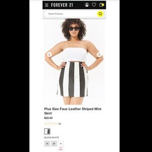Forever 21 plus size faux leather skirt